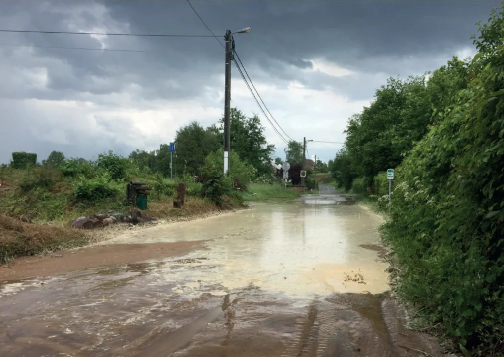 Photo des inondations à chastre